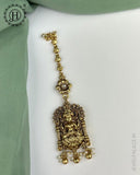 Beautiful Matte Finish Kemp Stones Pearls Temple Tikka JH5537