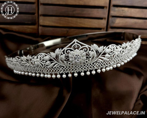 Beautiful Silver Plated With AD Stone Bridal Waist Hip Belt Kamarband JH5550