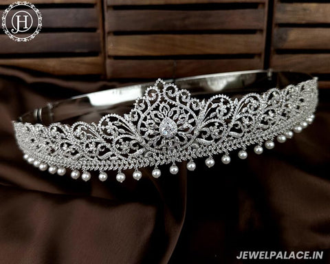 Beautiful Silver Plated With AD Stone Bridal Waist Hip Belt Kamarband JH5551