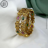 Exclusive Gold Plated With AD Stones Laxmi Design Bangles JH5582