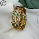 Beautiful Gold Plated With AD Stones Elephant Design Bangles JH5585