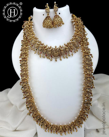 Traditional Gold Plated Kemps Stone Combo Jewellery Set JH5594
