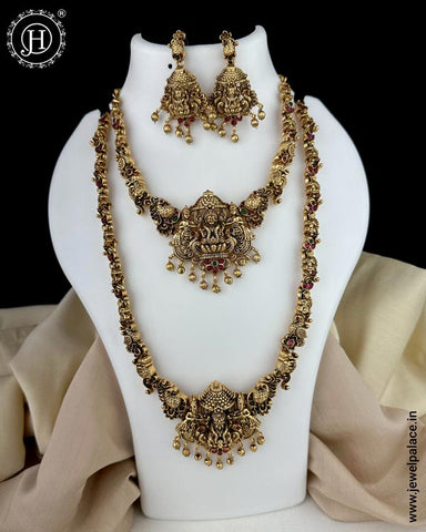 Traditional Gold Plated Kemps Stone Combo Jewellery Set JH5595