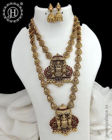 Traditional Gold Plated Kemps Stone Combo Jewellery Set JH5597
