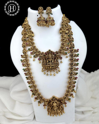 Traditional Gold Plated Kemps Stone Combo Jewellery Set JH5599