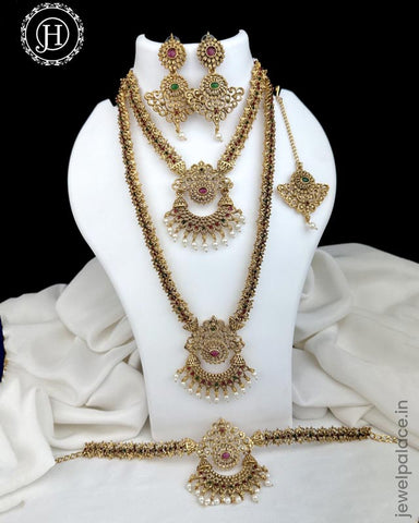 Exclusive Gold Plated Kemps Stone Combo Jewellery Set JH5600