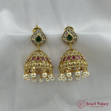 Elegant Gold Plated With AD Stone Premium Quality Earrings Jhumkas JH5602