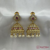 Elegant Gold Plated With AD Stone Premium Quality Earrings Jhumkas JH5602