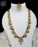 Latest Gold Plated With Kemp Stone Designer Haram Set JH5604