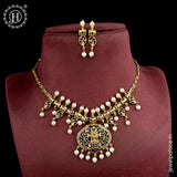 Beautiful High Quality Gold Plated Brass Temple Necklace Set JH5609