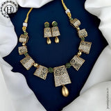Elegant Gold Finish kemps Stone Temple Necklace JH5614
