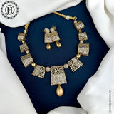 Elegant Gold Finish kemps Stone Temple Necklace JH5614