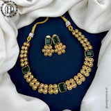 Elegant Gold Finish kemps Stone Temple Necklace JH5617