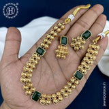 Elegant Gold Finish kemps Stone Temple Necklace JH5617