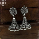 German Silver Plated Beaded Oxidized Earrings JH5666