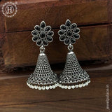 German Silver Plated Beaded Oxidized Earrings JH5666
