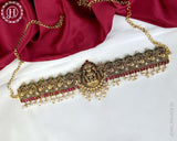 Traditional Gold Plated With Beautiful Pearls Temple Hip Chain JH5680