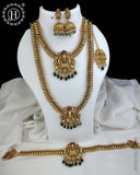 Traditional Gold Plated With Beautiful Pearl Semi Bridal Temple Jewellery JH5680