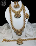 Traditional Gold Plated With Beautiful Pearl Semi Bridal Temple Jewellery JH5747