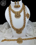 Traditional Gold Plated With Beautiful Pearl Semi Bridal Temple Jewellery JH5747