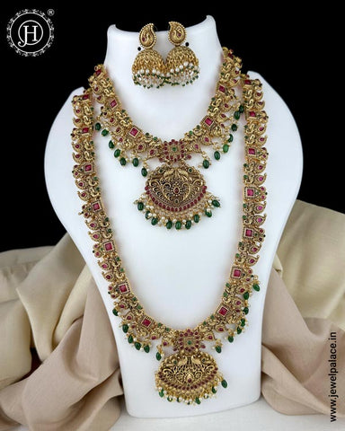 Exclusive Gold Plated Kemps Stone Combo Jewellery Set JH5752