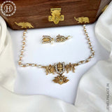 Elegant Gold Finish kemps Stone Temple Necklace JH5767