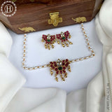 Elegant Gold Finish kemps Stone Temple Necklace JH5769