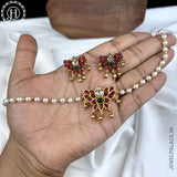 Elegant Gold Finish kemps Stone Temple Necklace JH5769