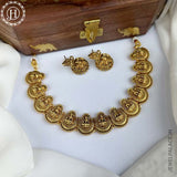Elegant Gold Finish kemps Stone Temple Necklace JH5772