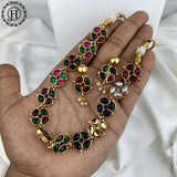 2 In 1 Floral Design Antique Necklace Set JH5776