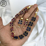 2 In 1 Floral Design Antique Necklace Set JH5776