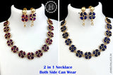 2 In 1 Floral Design Antique Necklace Set JH5776