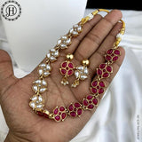 2 In 1 Floral Design Antique Necklace Set JH5776