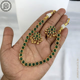 Beautiful Gold Finish With Kemps Stone Designer Necklace Set JH5777