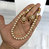 Beautiful Gold Finish With Kemps Stone Designer Necklace Set JH5777