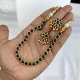 Beautiful Gold Finish With Kemps Stone Designer Necklace Set JH5777