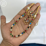 Beautiful Gold Finish With Kemps Stone Designer Necklace Set JH5777
