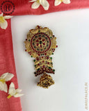Exclusive Gold Plated Kemps Stone Pearls Traditional Jadai Billai JH5781