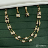 Beautiful High Quality Gold Plated Brass Temple Necklace Set JH5791