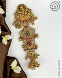 Exclusive Gold Plated Kemps Stone Pearls Traditional Jadai Billai JH5795
