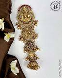 Exclusive Gold Plated Kemps Stone Pearls Traditional Jadai Billai JH5797