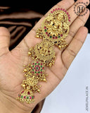 Exclusive Gold Plated Kemps Stone Pearls Traditional Jadai Billai JH5797