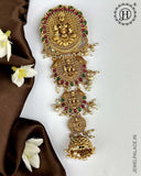 Exclusive Gold Plated Kemps Stone Pearls Traditional Jadai Billai JH5798