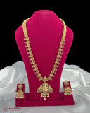 Beautiful Gold Plated Kemp Stones Temple Haram Set JH5799