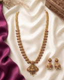 Beautiful Gold Plated Kemp Stones Temple Haram Set JH5799