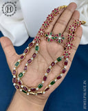 Beautiful Gold Finish Kemps Stone Haram Set JH5802