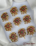 Traditional South Indian Jadai Billai Set of 9 Pcs Hair Pins JH5807