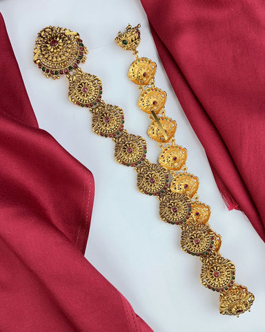 Hair Jadai Billai Brooch South Indian Traditional Bridal Hair Accessories JH5810