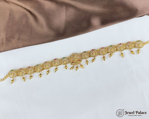 Beautiful Gold Plated Kemps Stone Traditional Waist Hip Belt JH5823