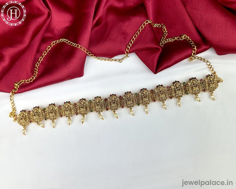 Beautiful Gold Plated Kemps Stone Traditional Waist Hip Belt JH5823